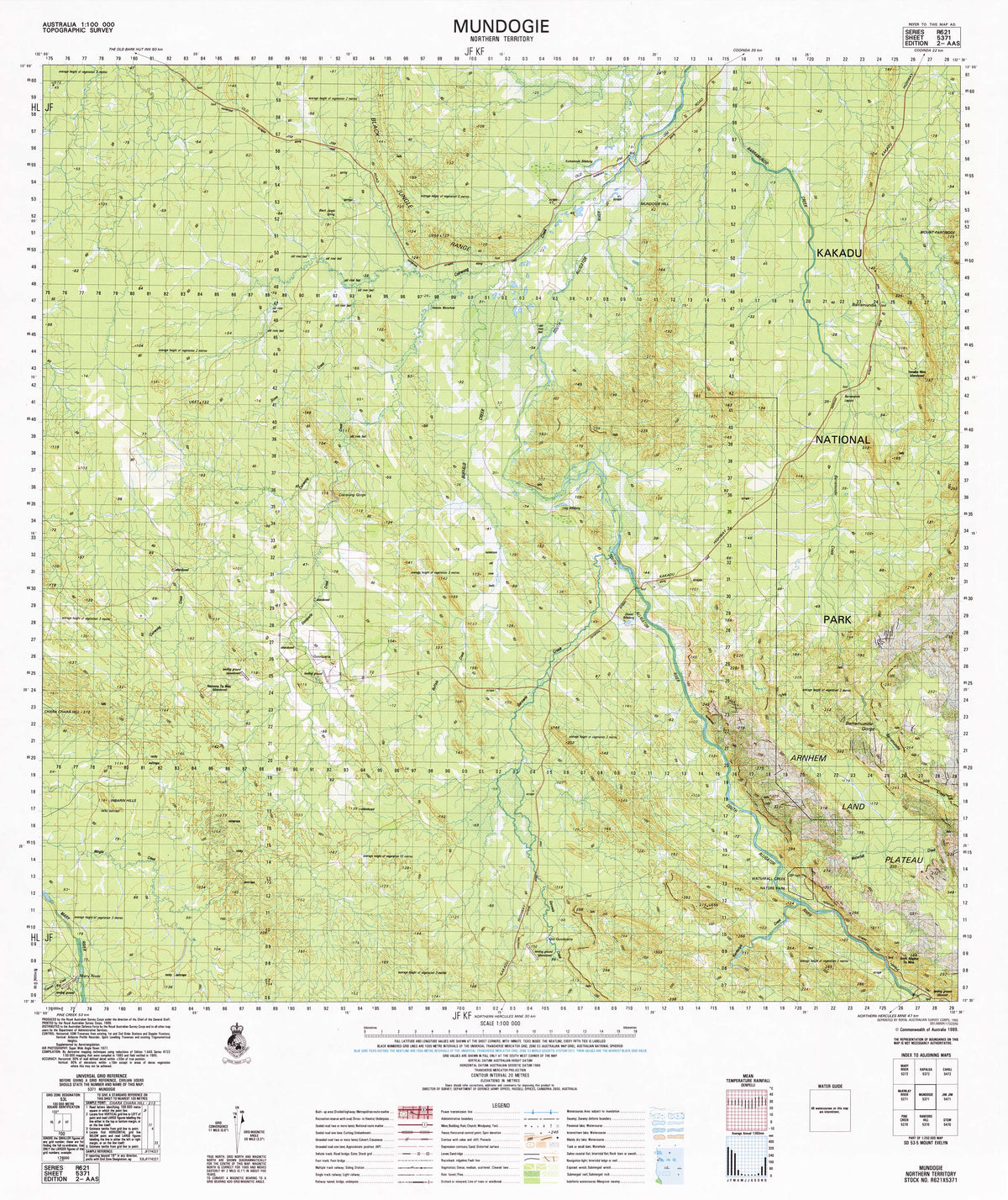 5371 Mundogie 1:100k Topographic Map | Mapworld