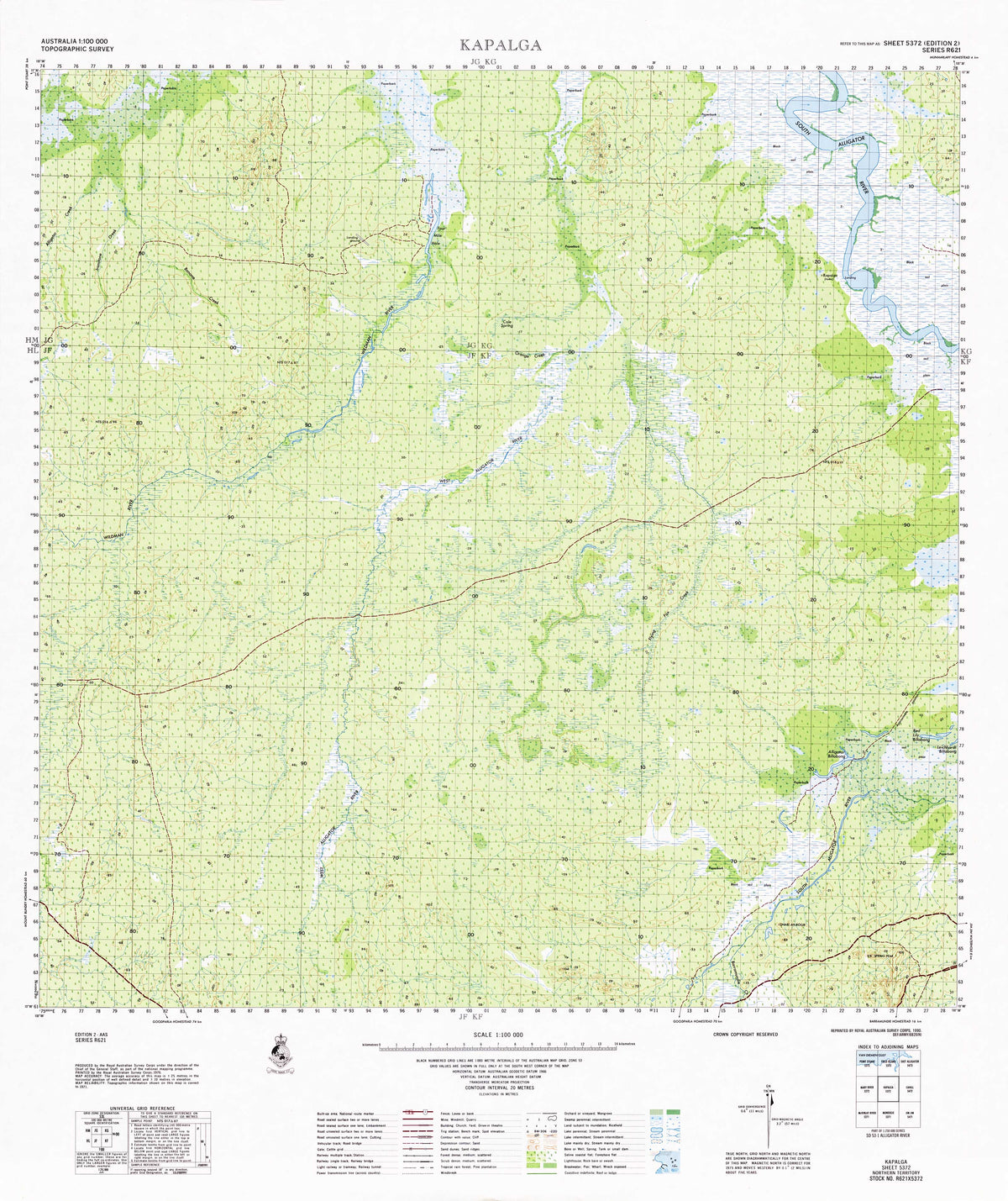 5372 Kapalga 1:100k Topographic Map | Mapworld