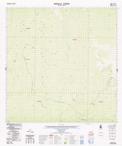 5465 Middle Creek 1:100k Topographic Map