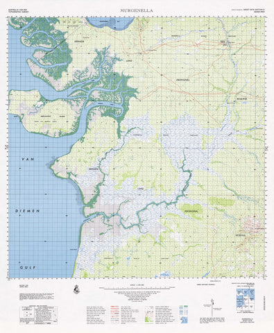 5474 Murgenella 1:100k Topographic Map