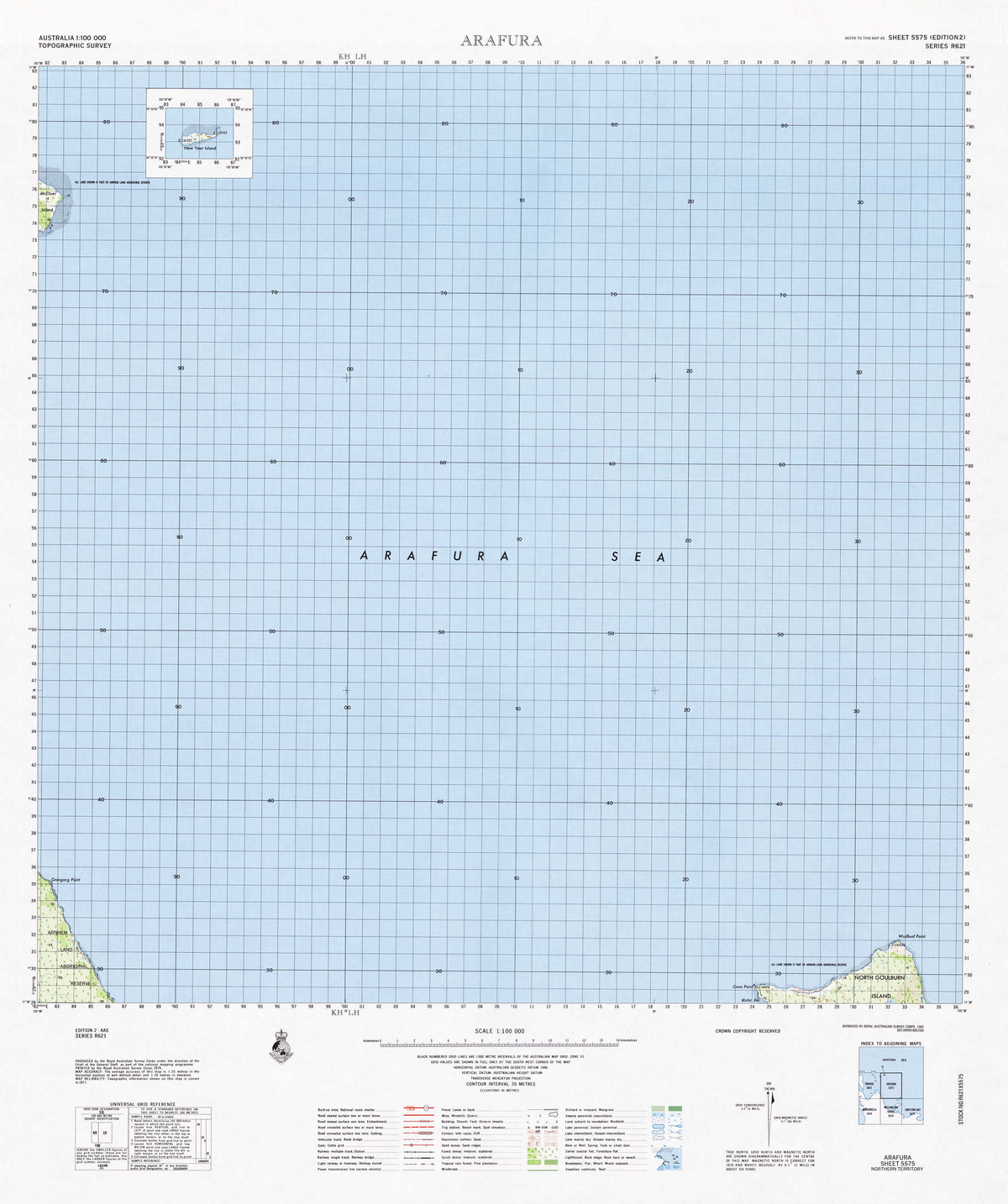 5575 Arafura 1:100k Topographic Map | Mapworld
