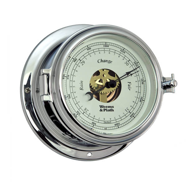 Endurance II 115 Chrome Open Dial Barometer by Weems & Plath