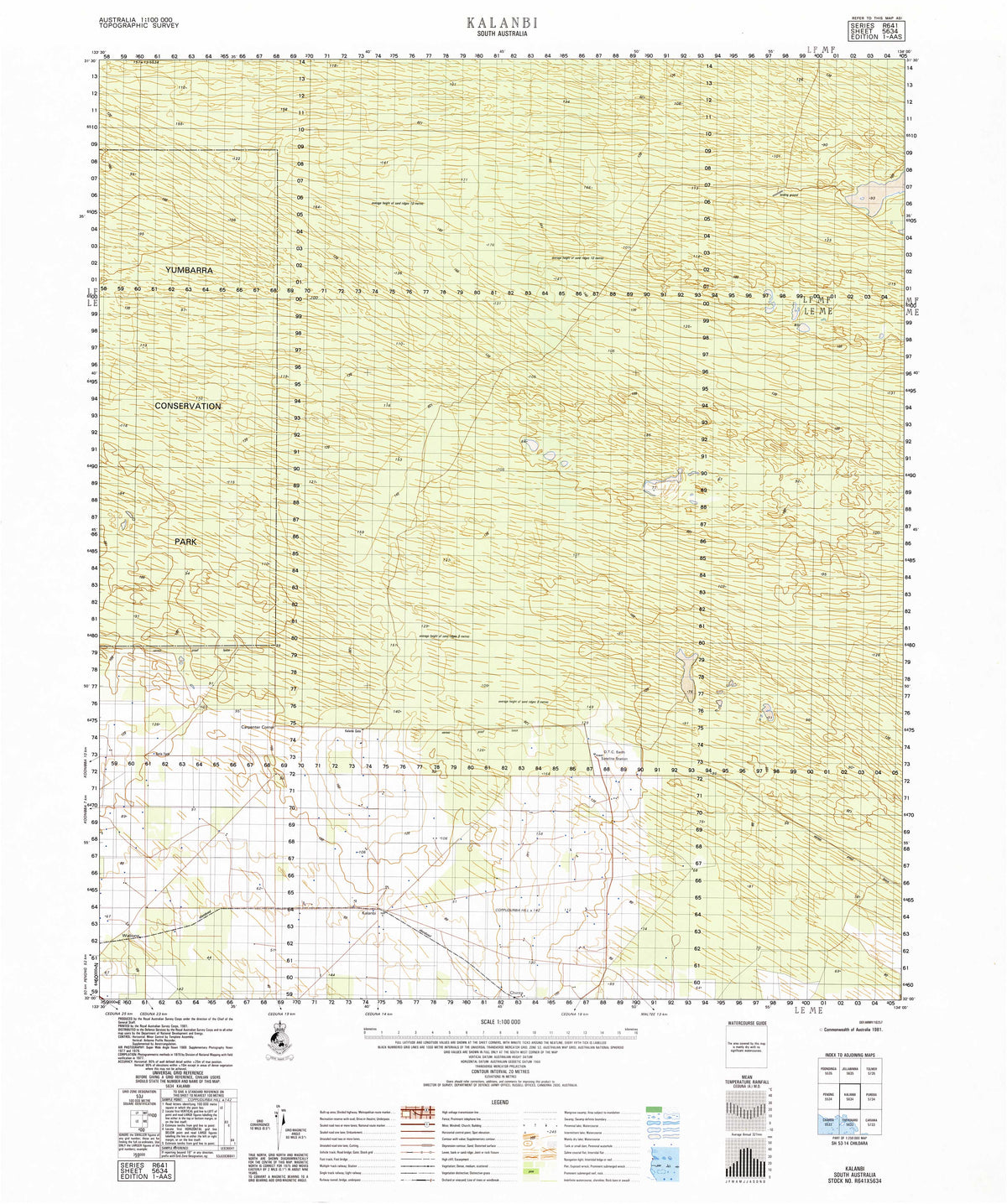 5634 Kalanbi 1:100k Topographic Map | Mapworld