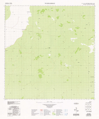 5664 Warramban 1:100k Topographic Map