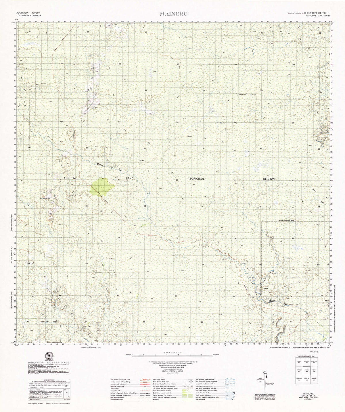 5670 Mainoru 1:100k Topographic Map | Mapworld