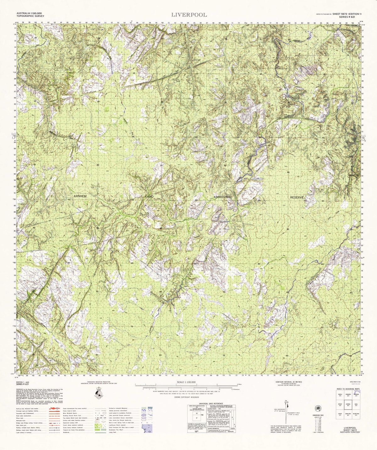 5672 Liverpool 1:100k Topographic Map | Mapworld