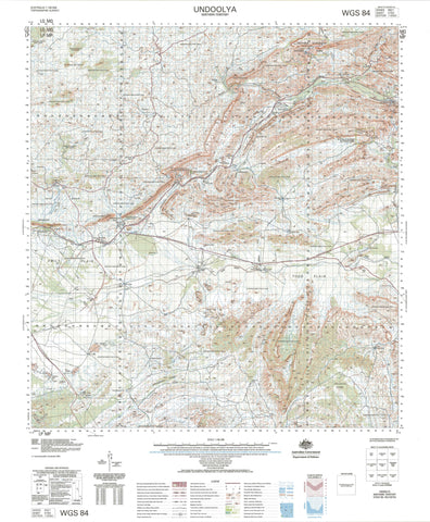 5750 Undoolya 1:100k Topographic Map