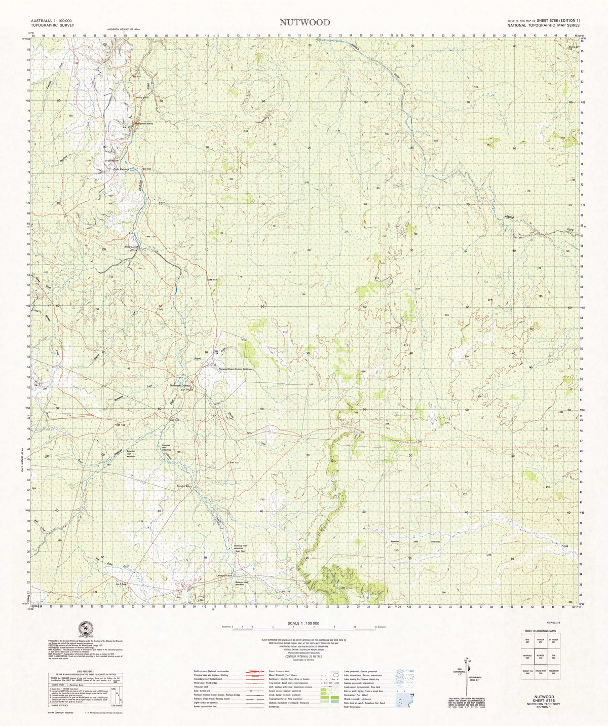 Nut Ruck Topographic 5766 Nutwood 1:100k Topographic Map | Mapworld