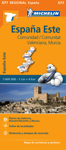 Spain Eastern - Valencia, Murcia Michelin Map 577