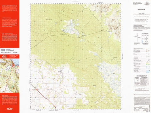5833 Wirrulla 1:100k Topographic Map