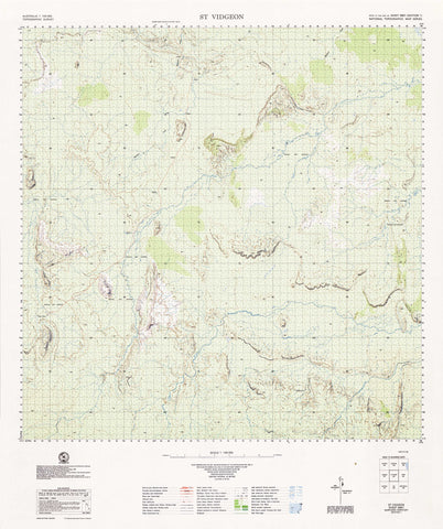 5867 St Vidgeon 1:100k Topographic Map