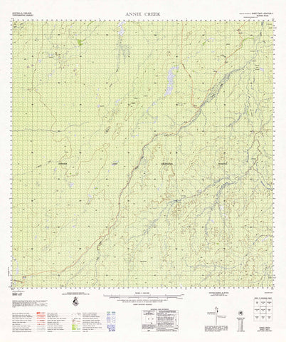 5871 Annie Creek 1:100k Topographic Map