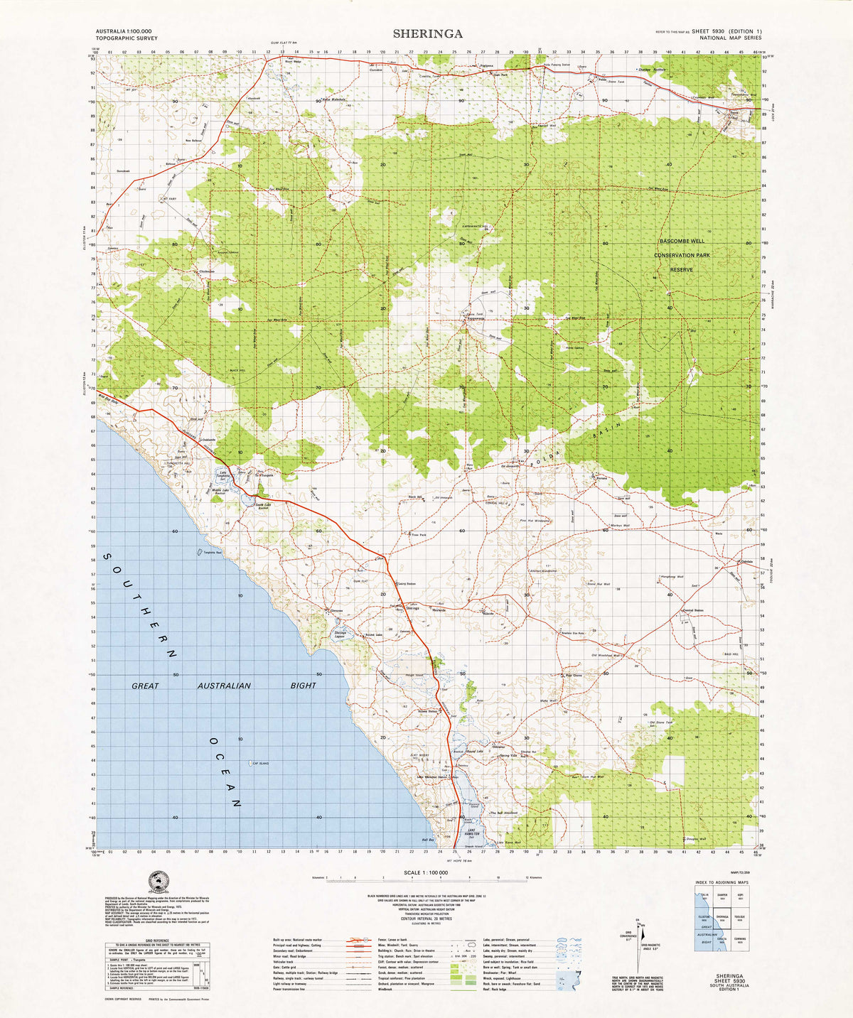 5930 Sheringa 1:100k Topographic Map | Mapworld