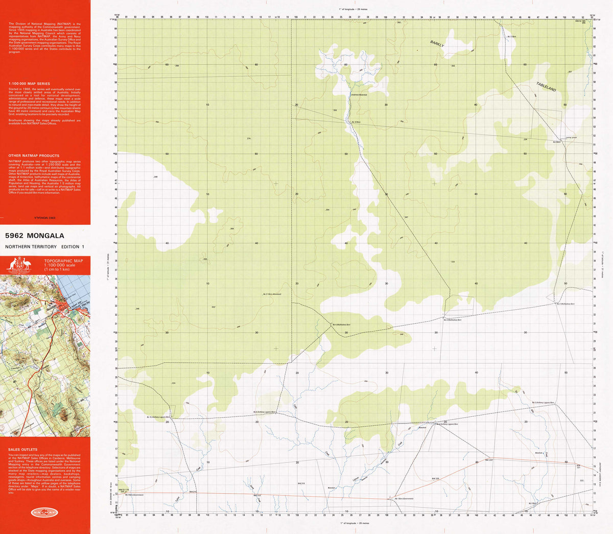 5962 Mongala 1:100k Topographic Map | Mapworld