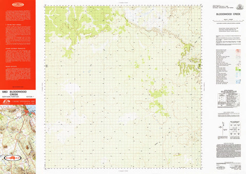 5963 Bloodwood Creek 1:100k Topographic Map