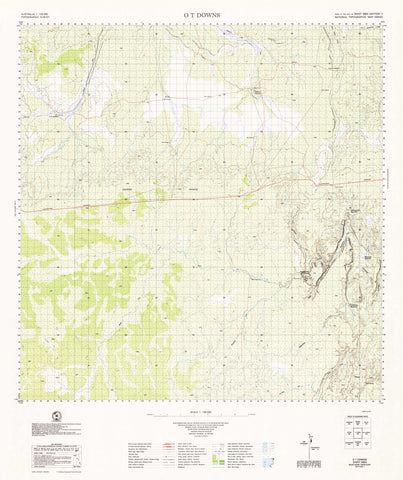 5964 O T Downs 1:100k Topographic Map
