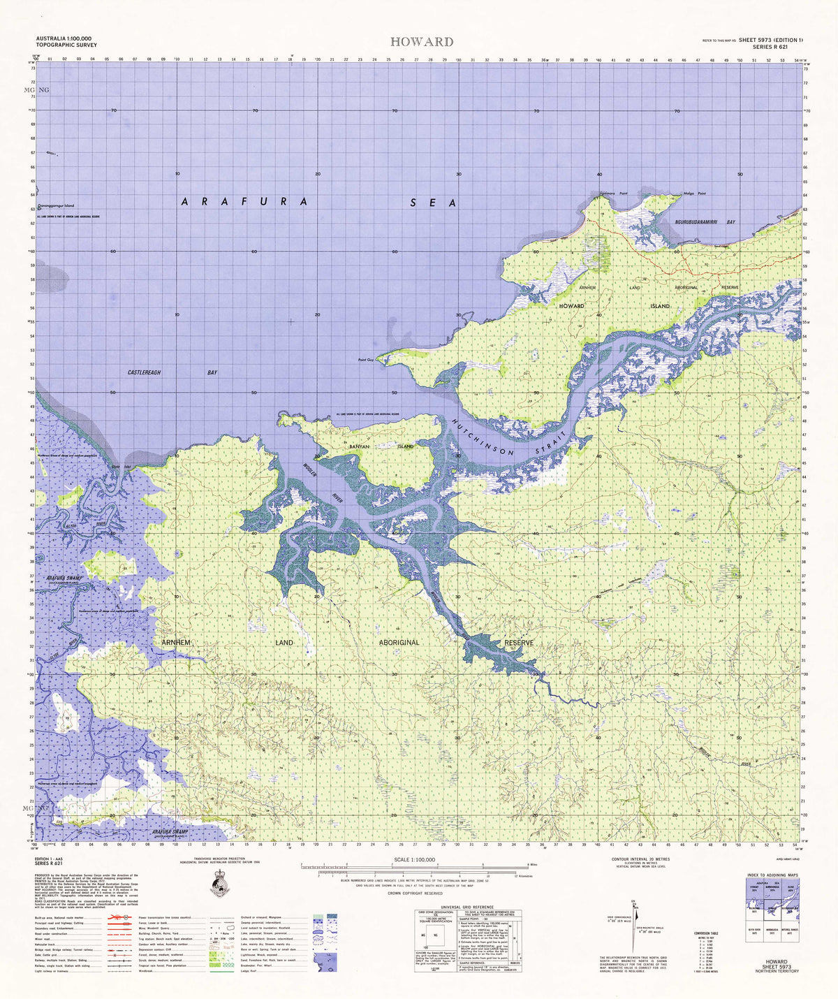 5973 Howard 1:100k Topographic Map | Mapworld