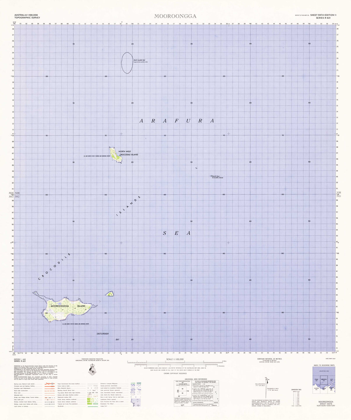 5974 Mooroongga 1:100k Topographic Map | Mapworld
