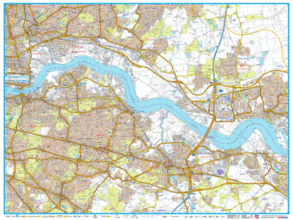 London Master Plan East Wall Map – A-Z | Mapworld