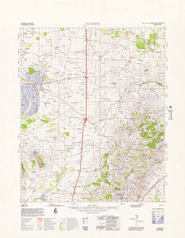 6029 Cummins 1:100k Topographic Map