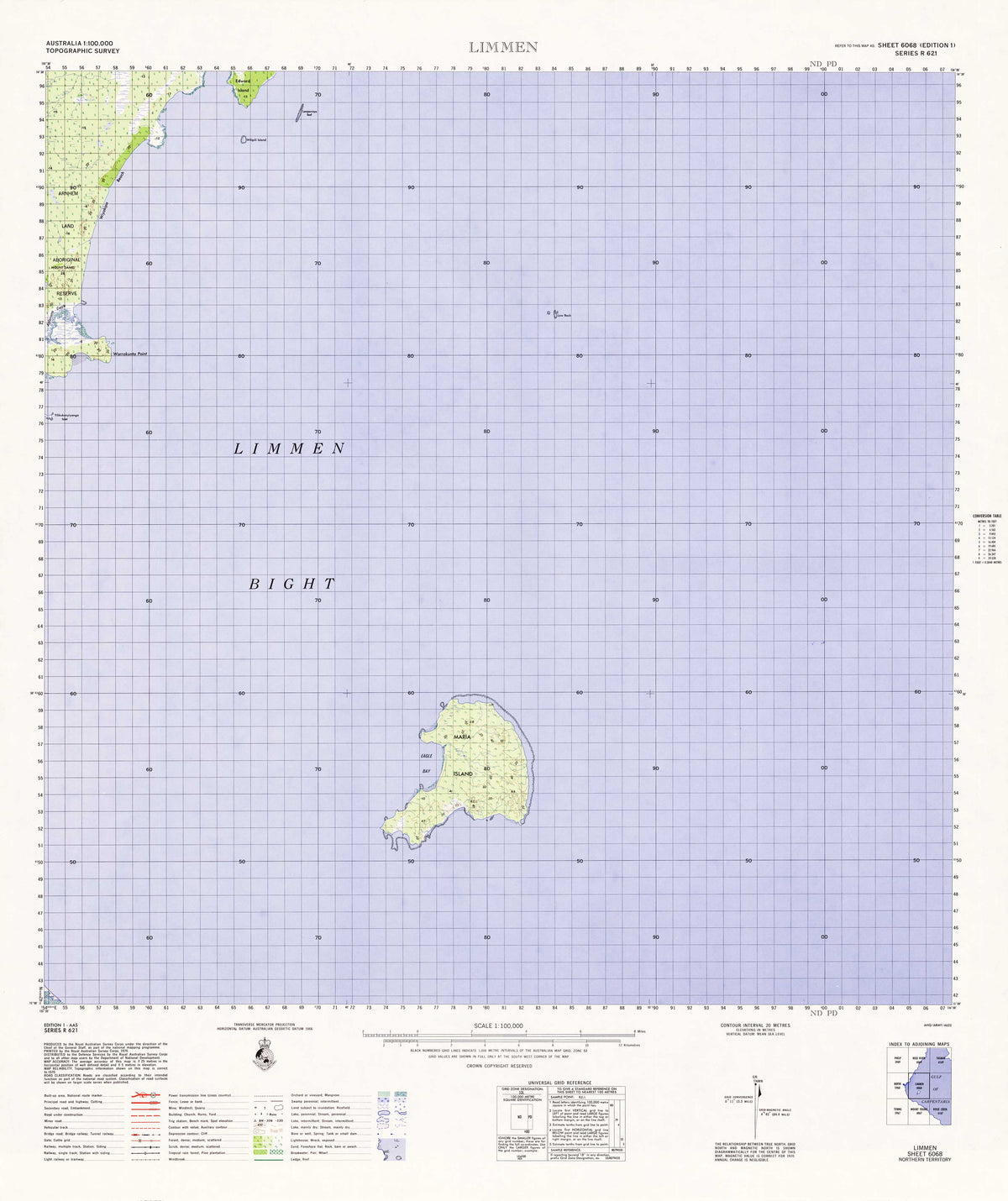 6068 Limmen 1:100k Topographic Map | Mapworld