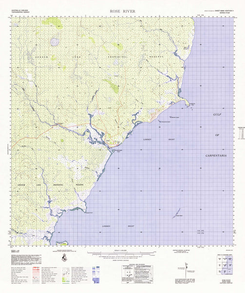 6069 Rose River 1:100k Topographic Map