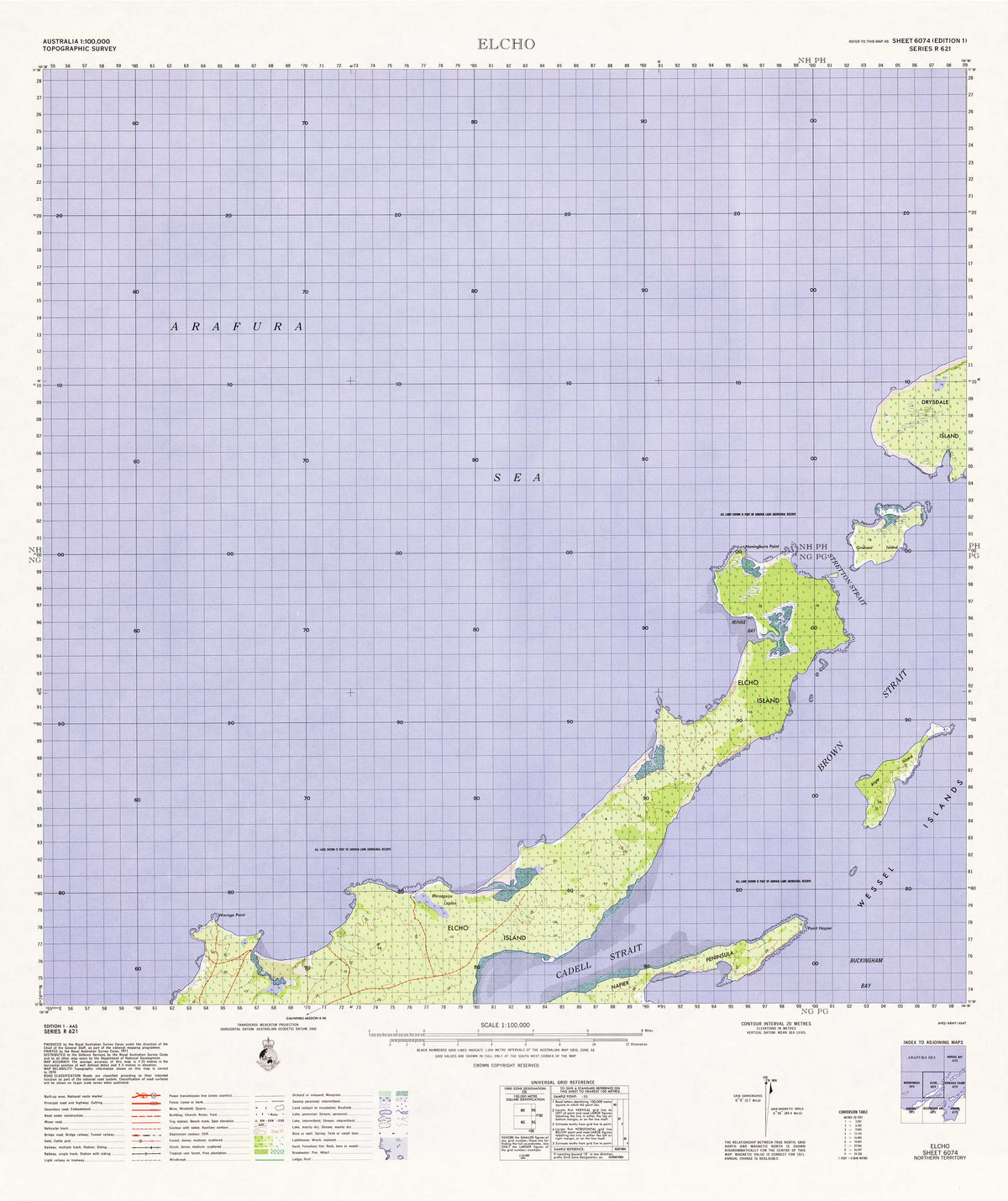 6074 Elcho 1:100k Topographic Map | Mapworld
