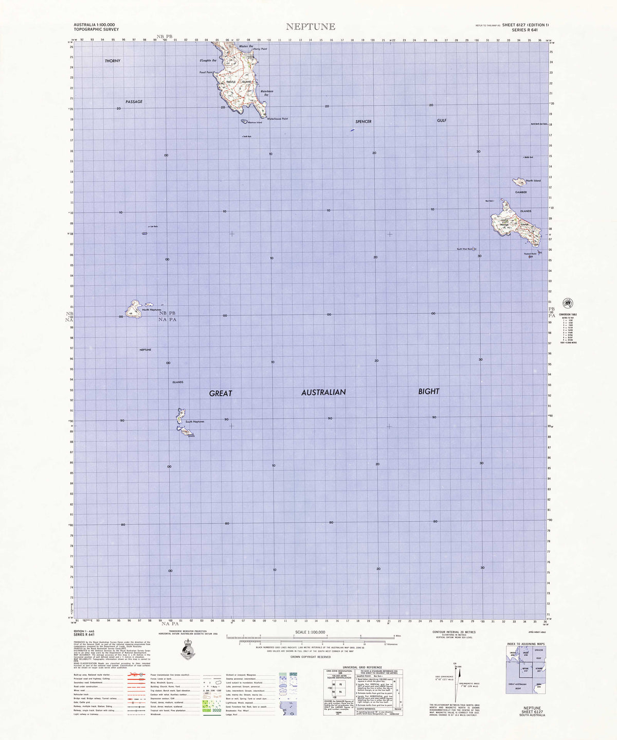 6127 Neptune 1:100k Topographic Map | Mapworld