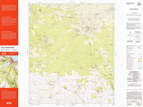6132 Buckleboo 1:100k Topographic Map