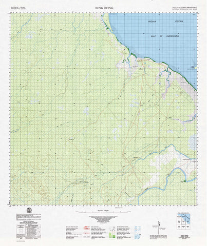 6166 Bing Bong 1:100k Topographic Map