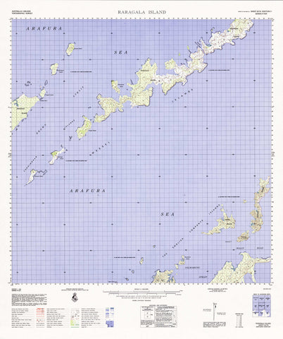 6174 Raragala Island 1:100k Topographic Map