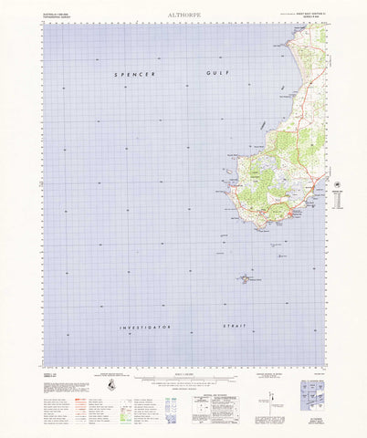 6227 Althorpe 1:100k Topographic Map