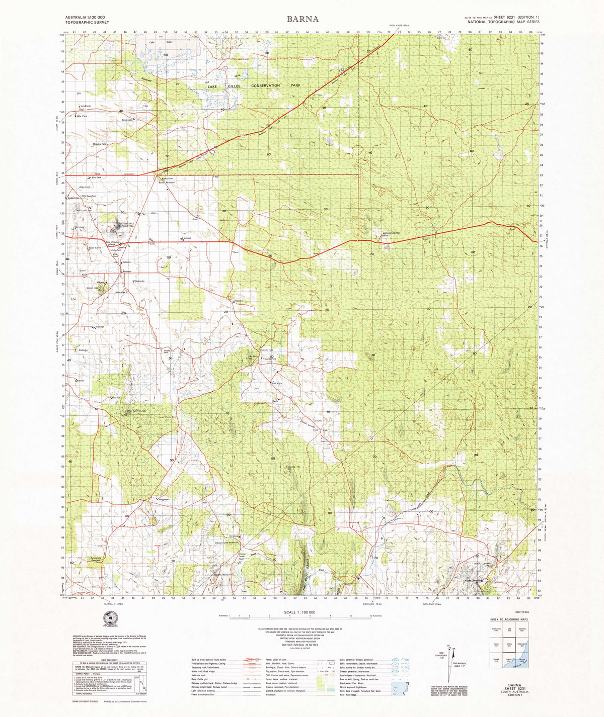 6231 Barna 1:100k Topographic Map | Mapworld