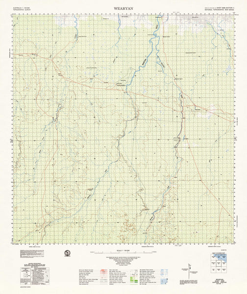 6265 Wearyan 1:100k Topographic Map