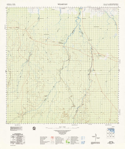 6265 Wearyan 1:100k Topographic Map
