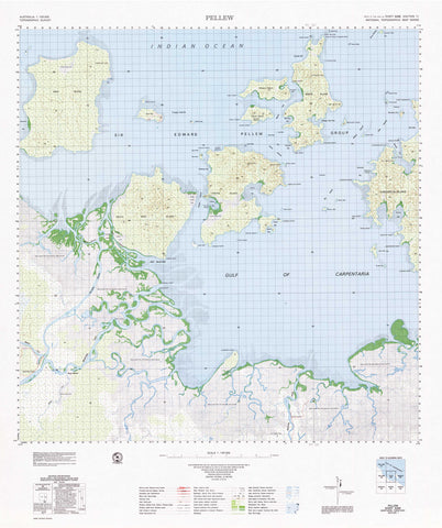 6266 Pellew 1:100k Topographic Map