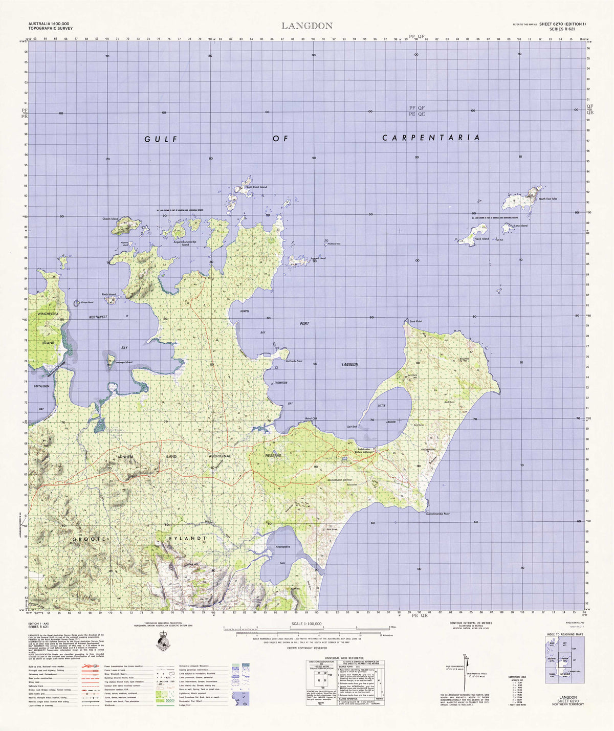 6270 Langdon 1:100k Topographic Map | Mapworld