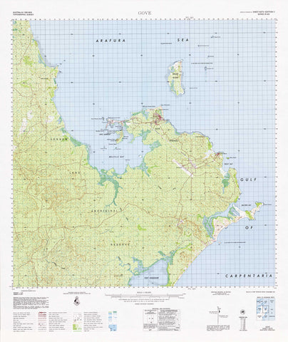6273 Gove 1:100k Topographic Map