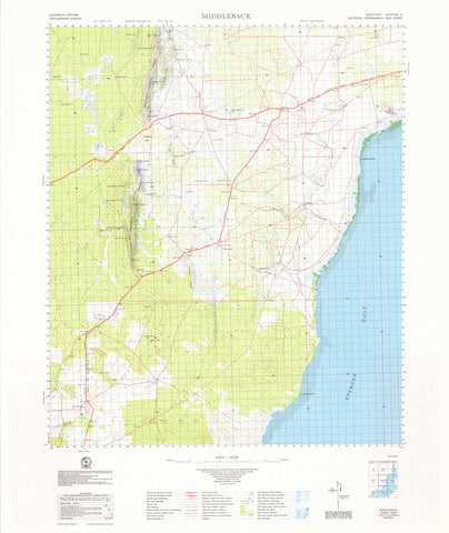 6331 Middleback 1:100k Topographic Map