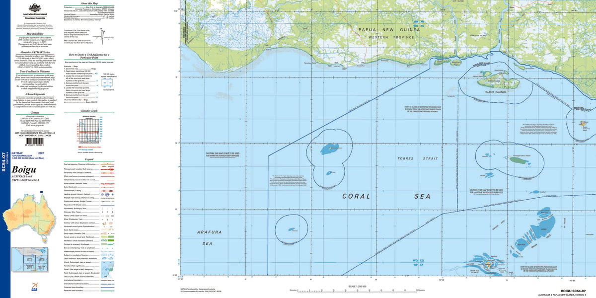 Boigu SC54-07 Topographic Map 1:250k | Mapworld