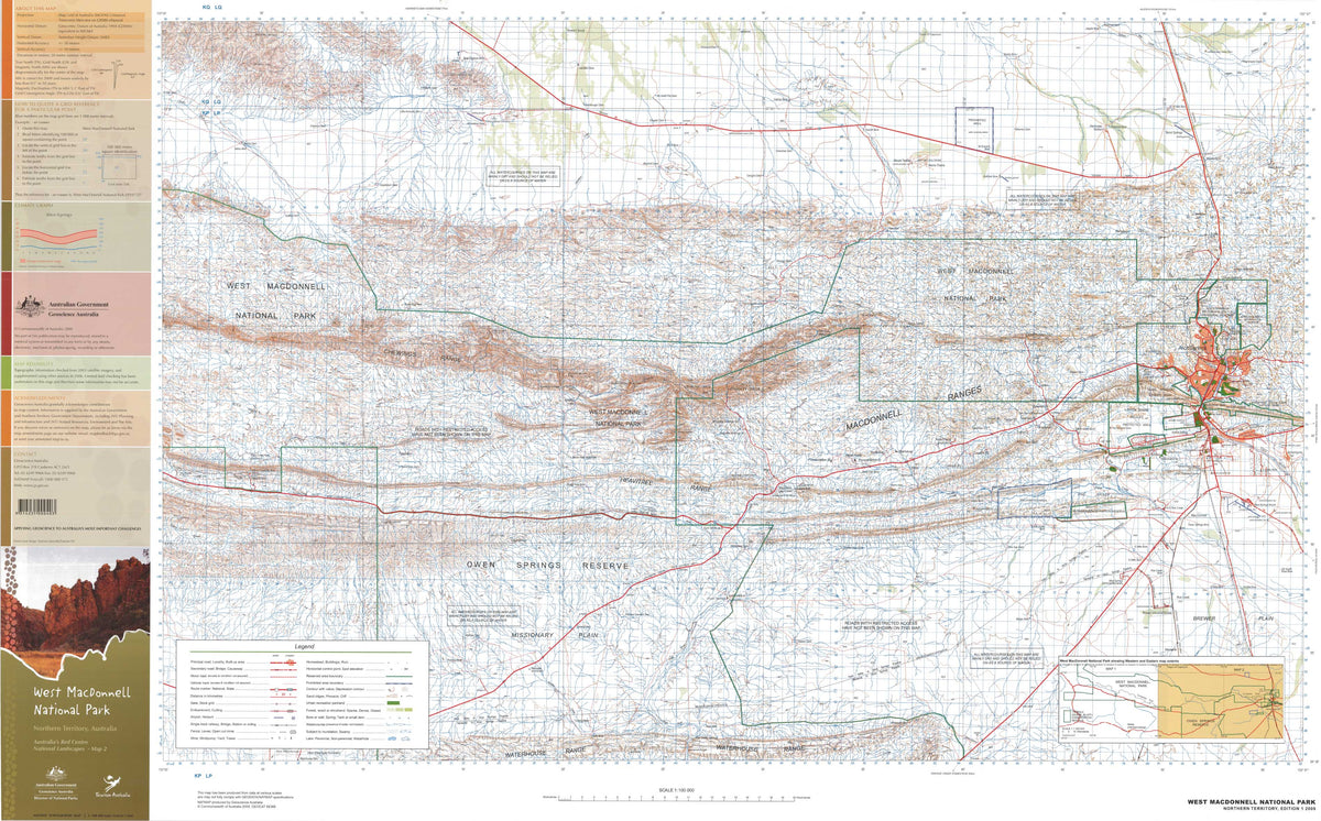 West MacDonnell National Park Northern Territory | Mapworld