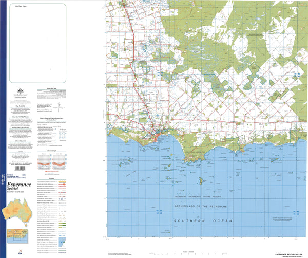Esperance Special SI51-06 Topographic Map 1:250k