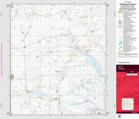 Teilta 7136 Topographic Map 1:100k