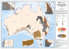 Australian In Situ Coal Resources Wall Map 2012