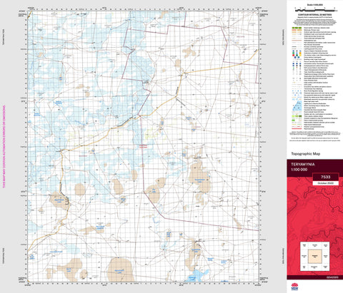Teryawynia 7533 Topographic Map 1:100k