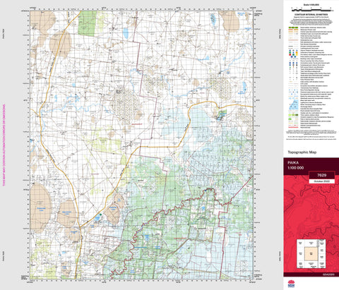 Paika 7629 Topographic Map 1:100k