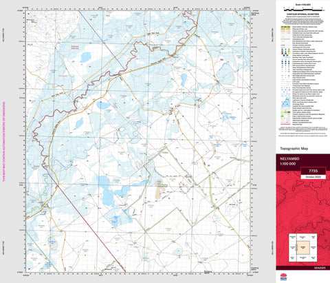 Nelyambo 7735 Topographic Map 1:100k