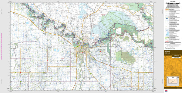 Moama 7825-N Topographic Map 1:50k