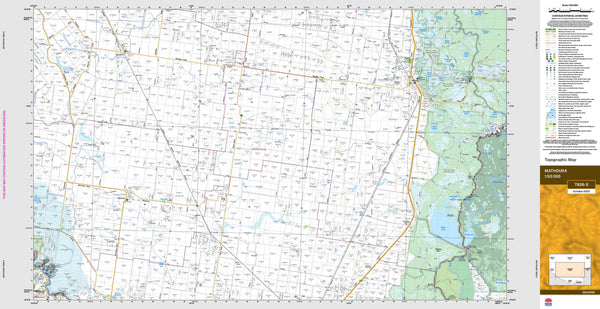 Mathoura 7826-S Topographic Map 1:50k
