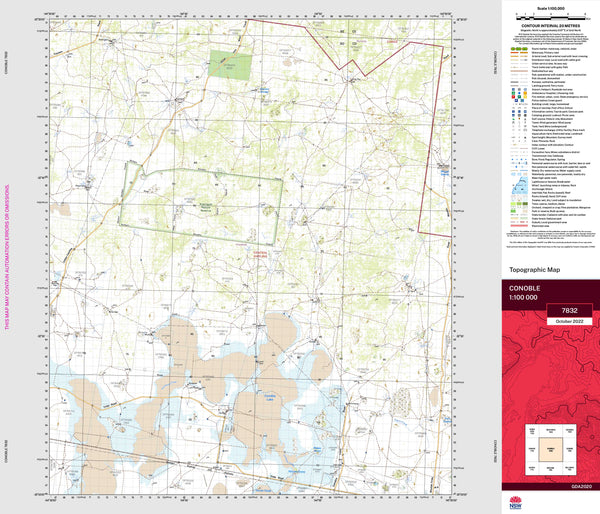 Conoble 7832 Topographic Map 1:100k